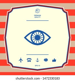 Eye symbol icon. Graphic elements for your design