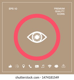 Eye symbol icon. Graphic elements for your design
