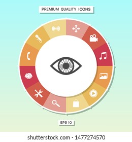 Eye symbol icon. Graphic elements for your design