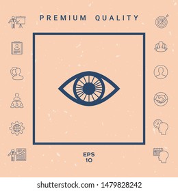 Eye symbol icon. Graphic elements for your design