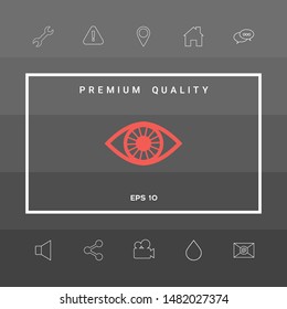 Eye symbol icon. Graphic elements for your design