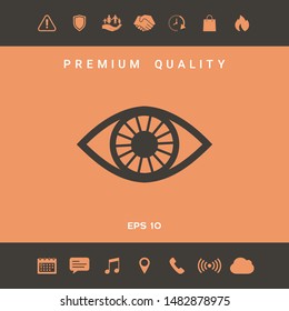 Eye symbol icon. Graphic elements for your design