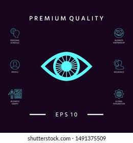 Eye symbol icon. Graphic elements for your design