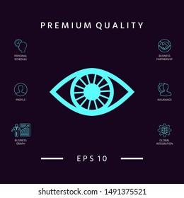 Eye symbol icon. Graphic elements for your design