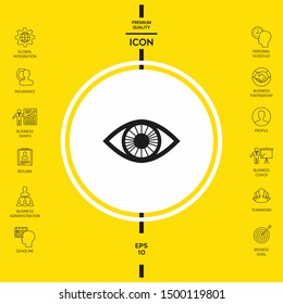 Eye symbol icon. Graphic elements for your design
