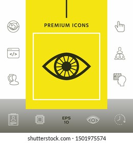 Eye symbol icon. Graphic elements for your design