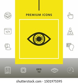 Eye symbol icon. Graphic elements for your design