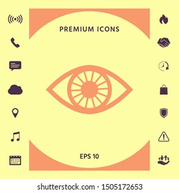 Eye symbol icon. Graphic elements for your design