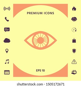 Eye symbol icon. Graphic elements for your design