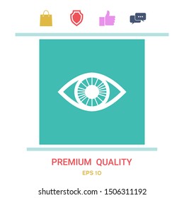 Eye symbol icon. Graphic elements for your design