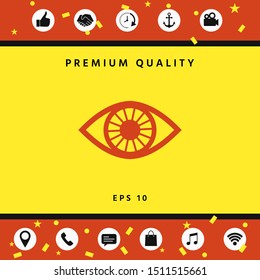 Eye symbol icon. Graphic elements for your design
