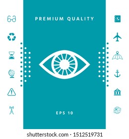 Eye symbol icon. Graphic elements for your design