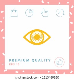 Eye symbol icon. Graphic elements for your design
