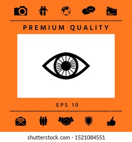 Eye symbol icon. Graphic elements for your design