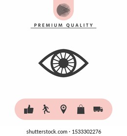 Eye symbol icon. Graphic elements for your design