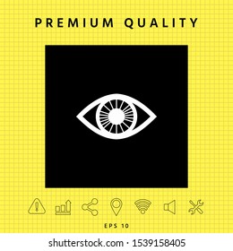 Eye symbol icon. Graphic elements for your design
