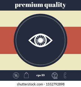 Eye symbol icon. Graphic elements for your design