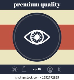 Eye symbol icon. Graphic elements for your design