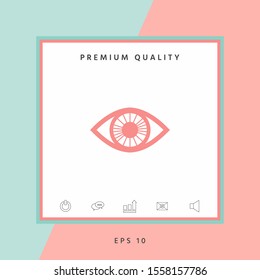 Eye symbol icon. Graphic elements for your design