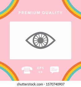 Eye symbol icon. Graphic elements for your design