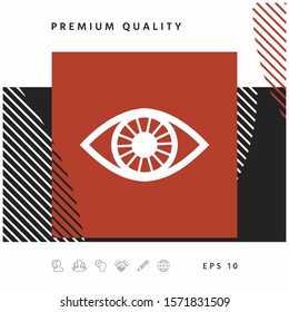 Eye symbol icon. Graphic elements for your design