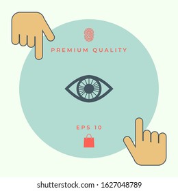 Eye symbol icon. Graphic elements for your design