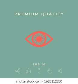 Eye symbol icon. Graphic elements for your design
