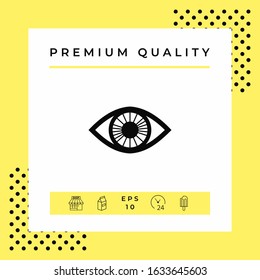 Eye symbol icon. Graphic elements for your design