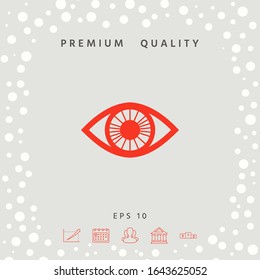Eye symbol icon. Graphic elements for your design