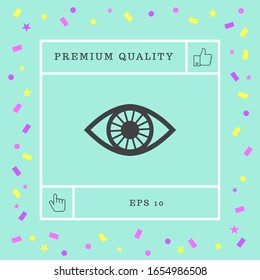 Eye symbol icon. Graphic elements for your design