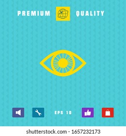 Icono de símbolo ocular. Elementos gráficos para el diseño
