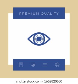 Icono de símbolo ocular. Elementos gráficos para el diseño