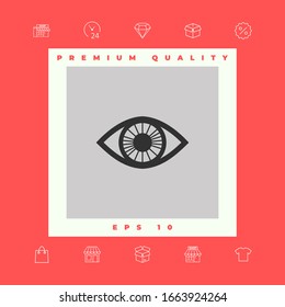 Icono de símbolo ocular. Elementos gráficos para el diseño