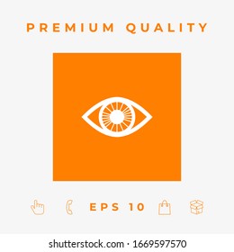 Eye symbol icon. Graphic elements for your design