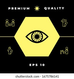 Icono de símbolo ocular. Elementos gráficos para el diseño