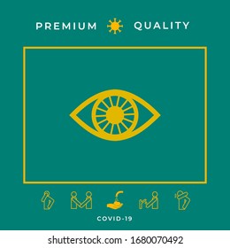 Eye symbol icon. Graphic elements for your design
