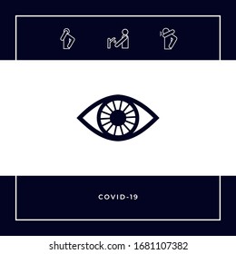 Icono de símbolo ocular. Elementos gráficos para el diseño