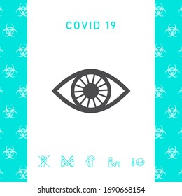 Eye symbol icon. Graphic elements for your design