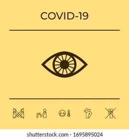 Eye symbol icon. Graphic elements for your design