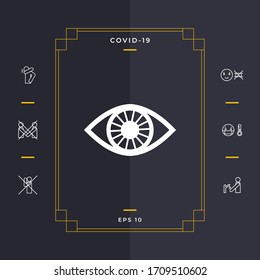 Eye symbol icon. Graphic elements for your design