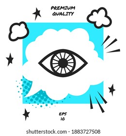 Icono de símbolo ocular. Elementos gráficos para su diseño