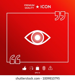 Eye symbol icon with iris