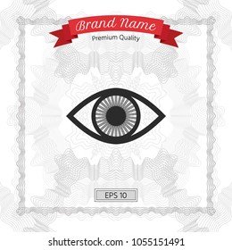 Eye symbol icon with iris