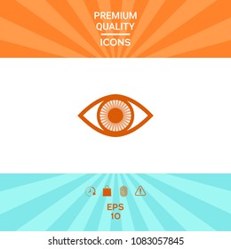 Eye symbol icon with iris Eye symbol icon with iris