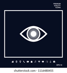 Eye symbol icon with iris