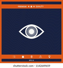 Eye symbol icon with iris