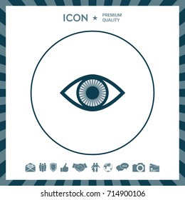 Eye symbol icon with iris