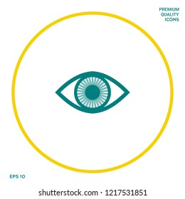 Eye symbol icon with iris. Graphic elements for your design