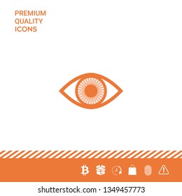 Eye symbol icon with iris. Graphic elements for your design