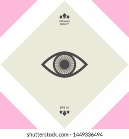 Eye symbol icon with iris. Graphic elements for your design